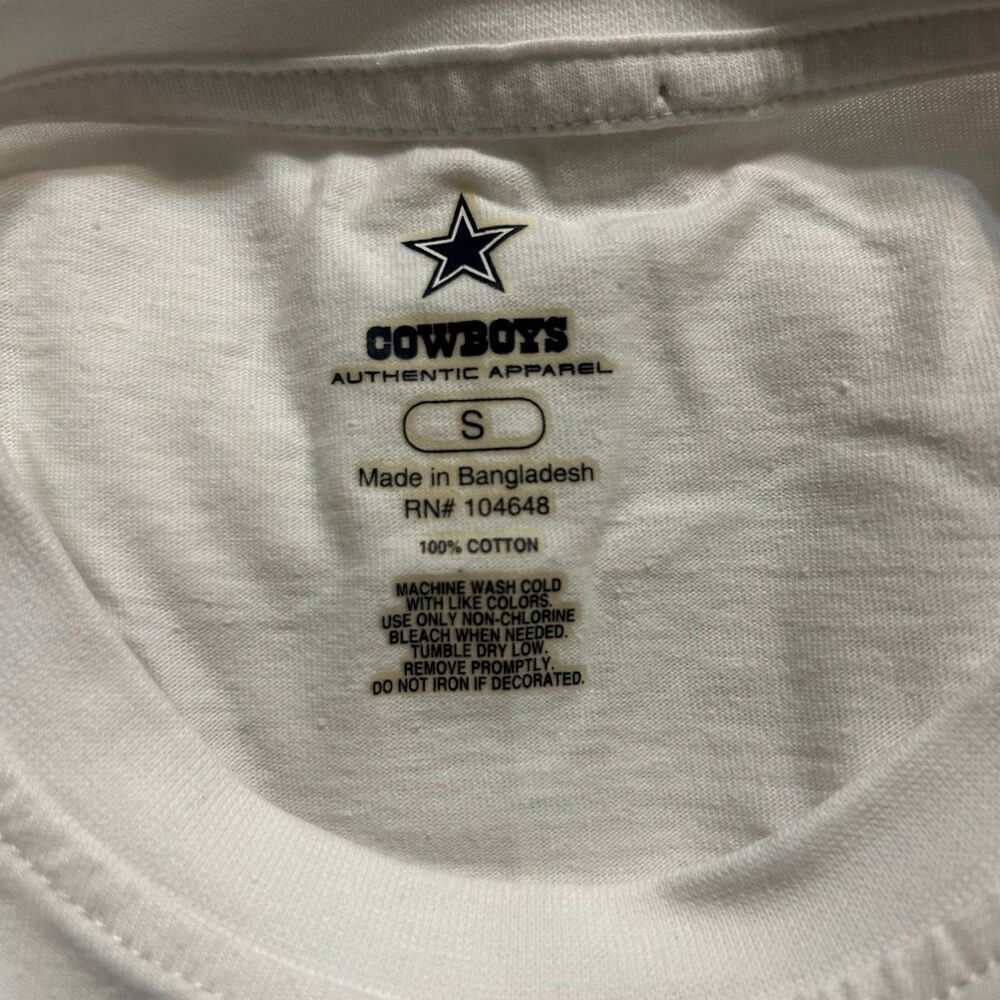 COWBOYS white long sleeve shirt tee top women’s Small - Picture 7 of 9